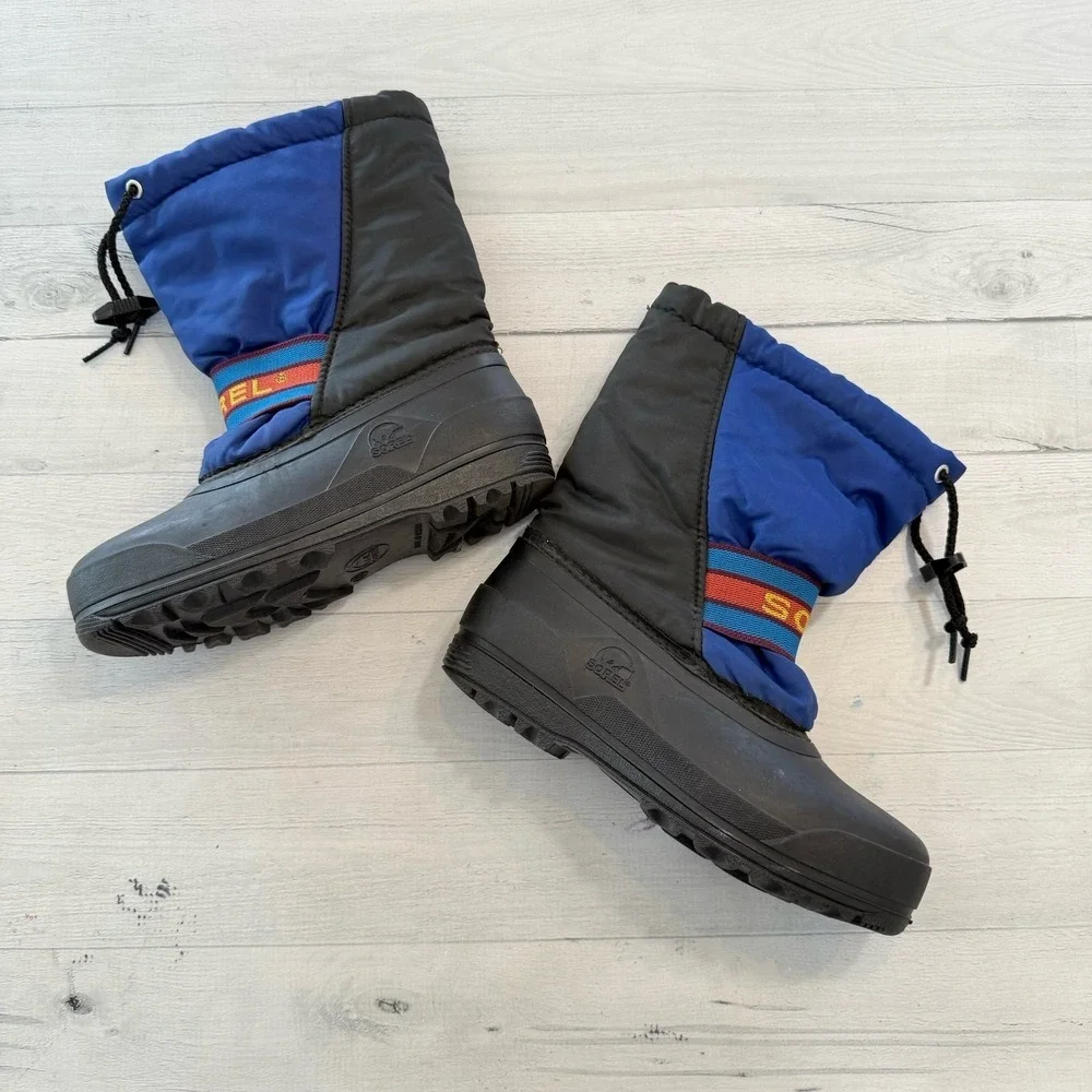 Sorel Vintage snow boots 90s blue big kids size 3